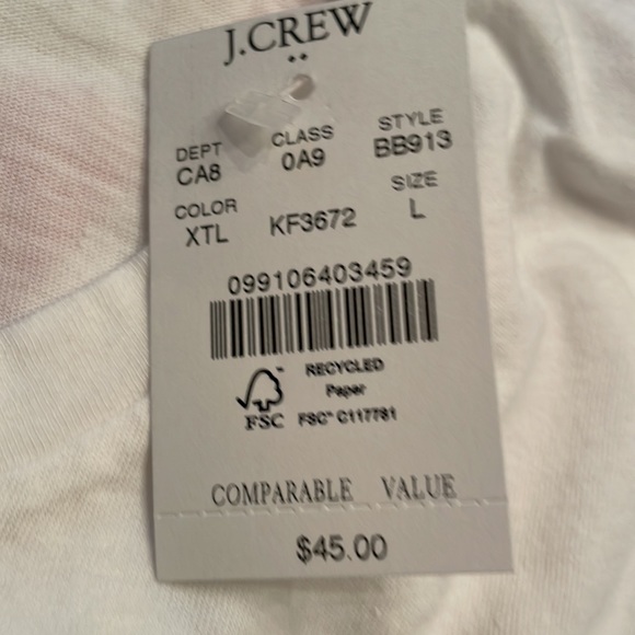 MWT jcrew collector tee, Christmas tree with lights, colorful, long sleeve, L - Picture 4 of 5